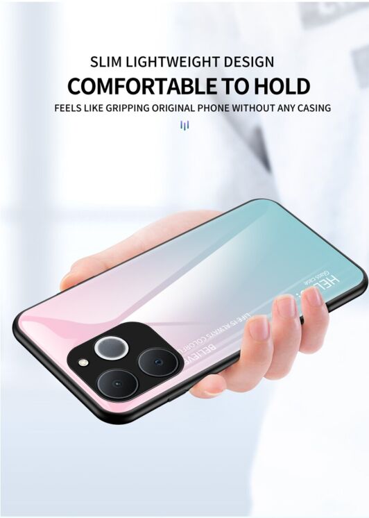 Захисний чохол Deexe Gradient Color для Realme Note 70 - Pink / Blue (389709PL) Захисний чохол Deexe Gradient Color для Realme Note 70 - Pink / Blue: фото 5 з 9