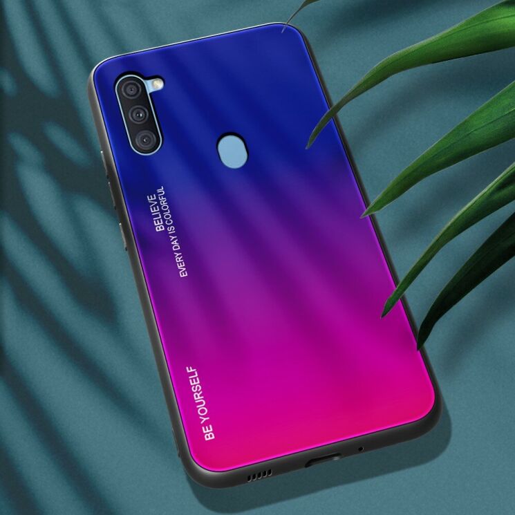 Защитный чехол Deexe Gradient Color для Samsung Galaxy A11 (A115) - Dark Blue / Rose: фото 2 из 9