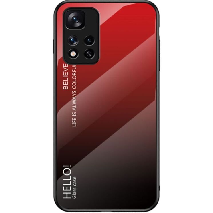 Захисний чохол Deexe Gradient Color для Xiaomi Redmi Note 11 Pro (Chinese) / Note 11 Pro+ - Black / Red: фото 1 з 9