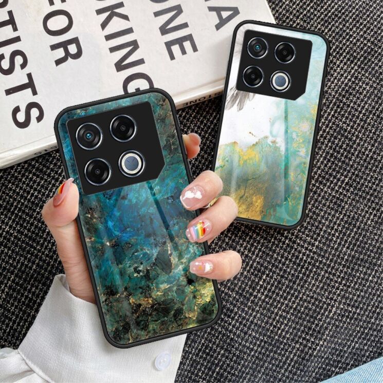 Защитный чехол Deexe Gradient Pattern для Infinix GT 20 Pro - Black / Gold: фото 6 из 8