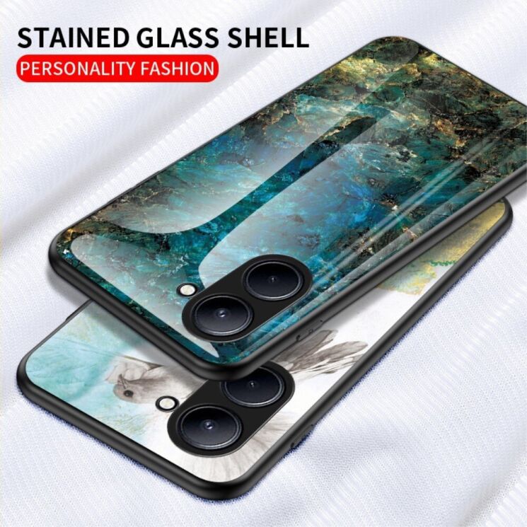 Захисний чохол Deexe Gradient Pattern для Realme C33 - Emerald: фото 3 з 7