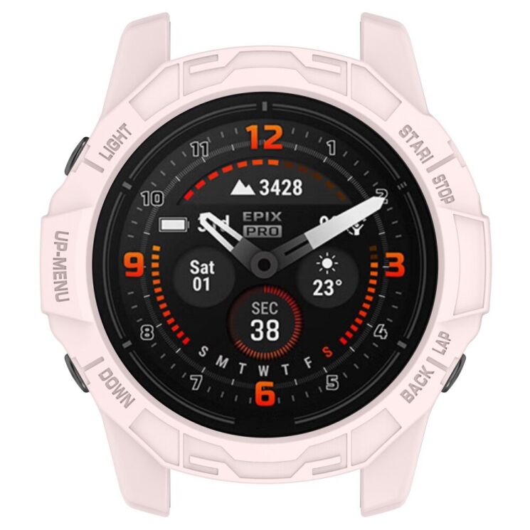 Защитный чехол Deexe Hollow Cover для Garmin Fenix 7 / 7 Pro / Epix Pro - Light Pink: фото 6 из 8