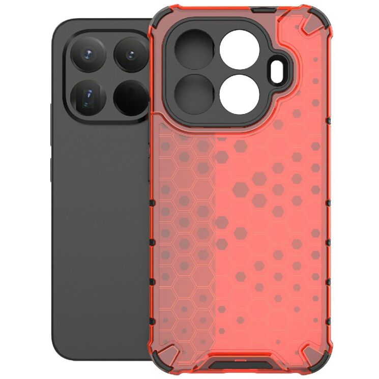 Захисний чохол Deexe Honeycomb Series для Xiaomi 15T Pro - Red: фото 2 з 5