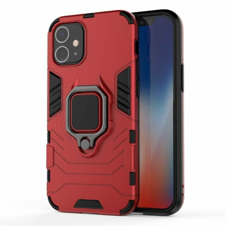 Захисний чохол Deexe Hybrid Case для Apple iPhone 12 Pro / iPhone 12 Max - Red: фото 3 з 7