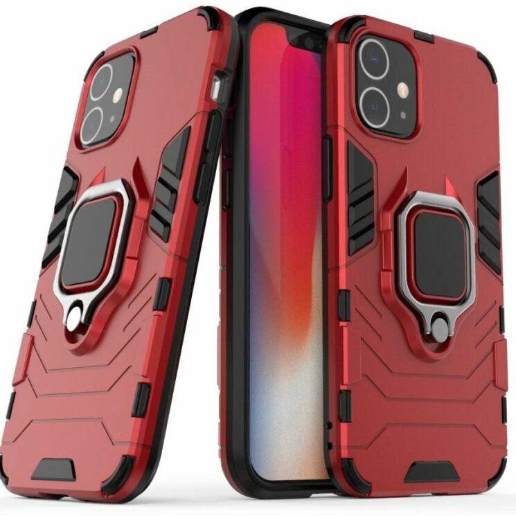 Захисний чохол Deexe Hybrid Case для Apple iPhone 12 Pro / iPhone 12 Max - Red: фото 1 з 7