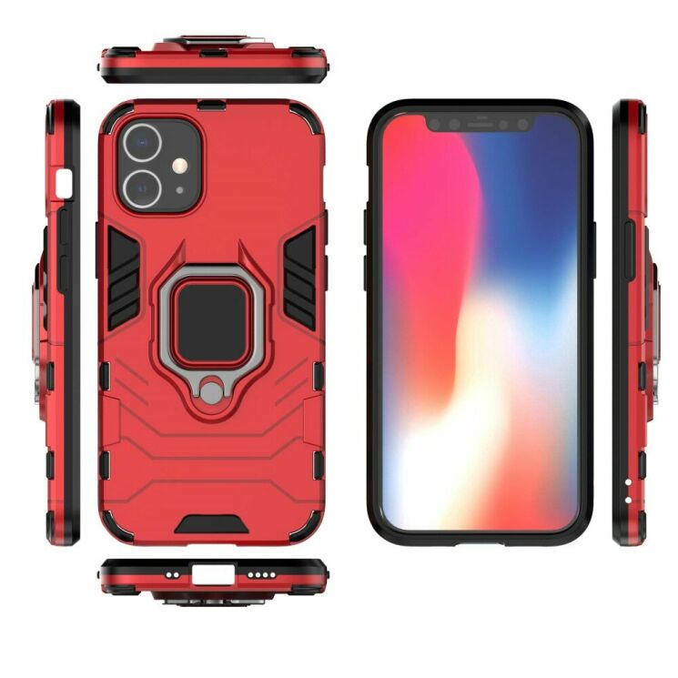 Захисний чохол Deexe Hybrid Case для Apple iPhone 12 Pro / iPhone 12 Max - Red: фото 5 з 7