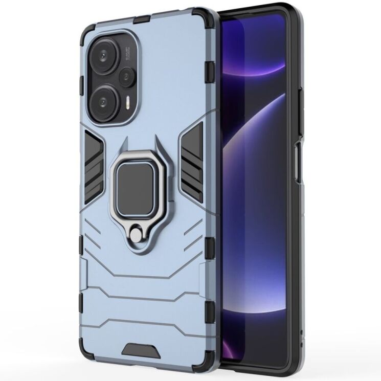 Защитный чехол Deexe Hybrid Case для Xiaomi Poco F5 / Redmi Note 12 Turbo - Blue: фото 2 из 7