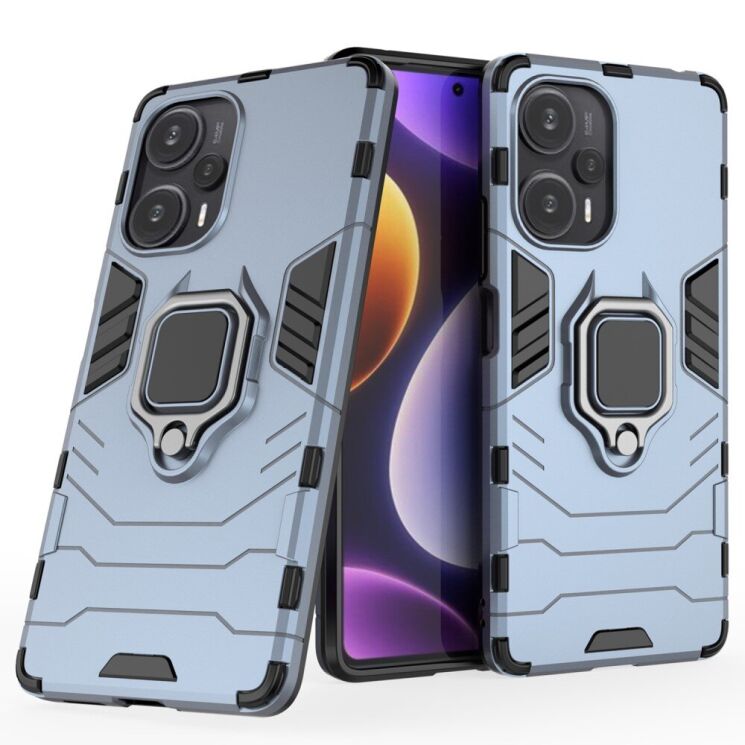 Защитный чехол Deexe Hybrid Case для Xiaomi Poco F5 / Redmi Note 12 Turbo - Blue: фото 1 из 7