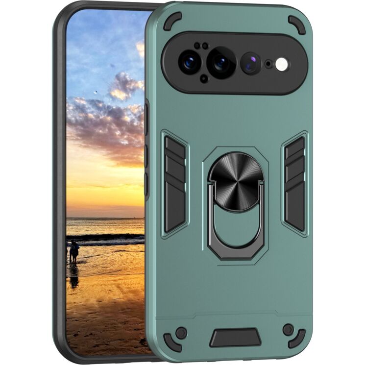 Защитный чехол Deexe Hybrid Shell для Google Pixel 11 Pro XL - Green: фото 1 из 7