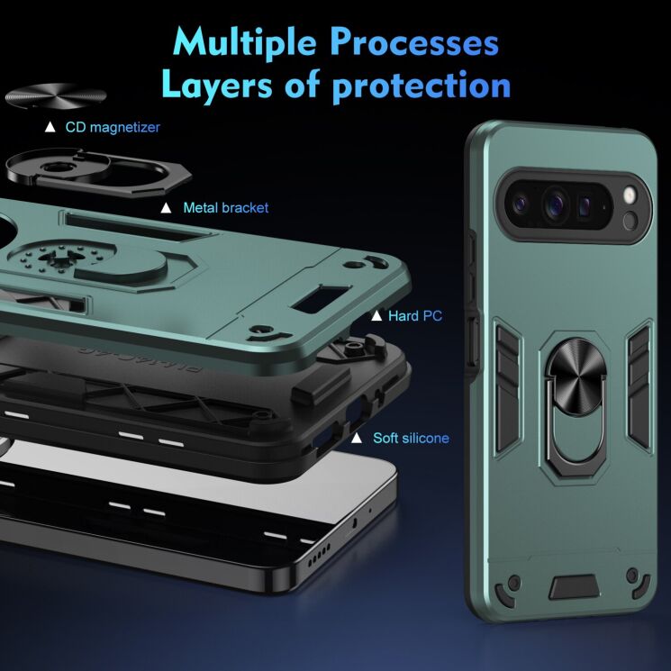Захисний чохол Deexe Hybrid Shell для Google Pixel 9 Pro XL - Blue: фото 7 з 7