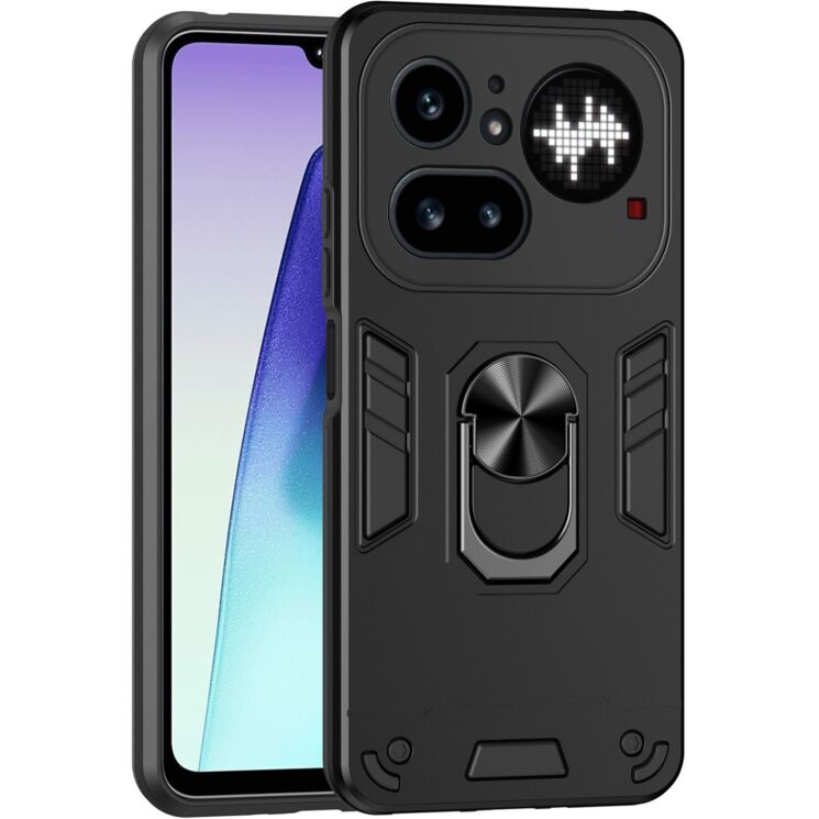 Защитный чехол Deexe Hybrid Shell для Nothing Phone (4a) Pro - Black: фото 1 из 7