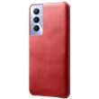 Защитный чехол Deexe Leather Back Cover для Realme C65 - Red (353937R)