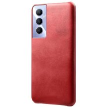 Защитный чехол Deexe Leather Back Cover для Realme C65 - Red: фото 1 из 4