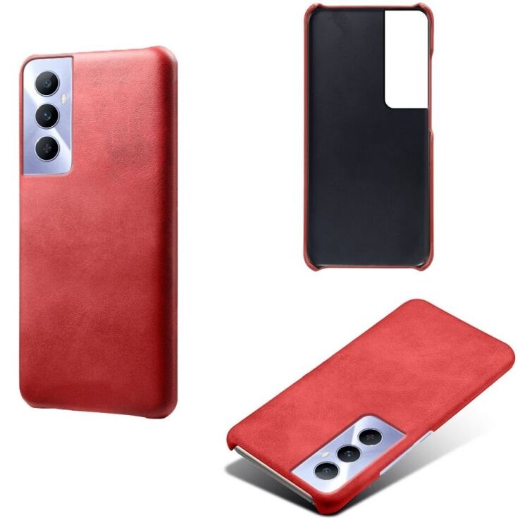 Защитный чехол Deexe Leather Back Cover для Realme C65 - Red: фото 4 из 4