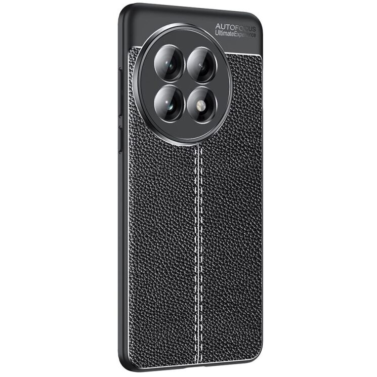 Защитный чехол Deexe Leather Cover для OnePlus 13 - Black: фото 1 из 7