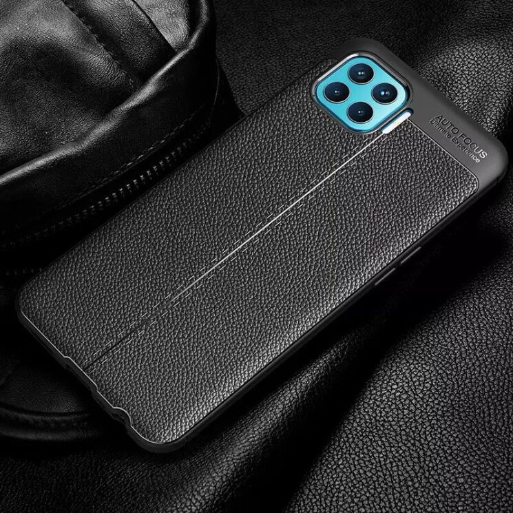 Захисний чохол Deexe Leather Cover для OPPO A73 - Black: фото 3 з 4