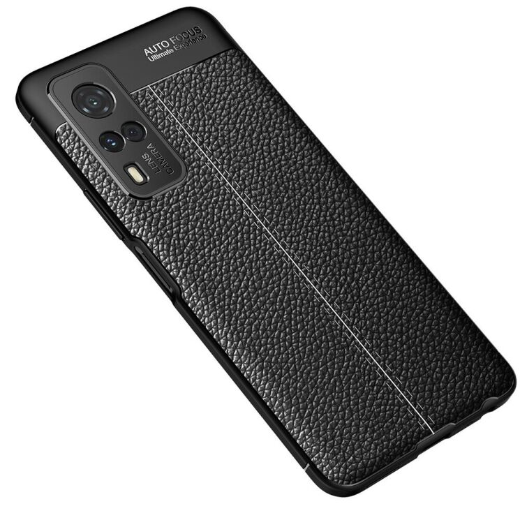 Защитный чехол Deexe Leather Cover для VIVO Y31 / Y53s - Black: фото 2 из 10