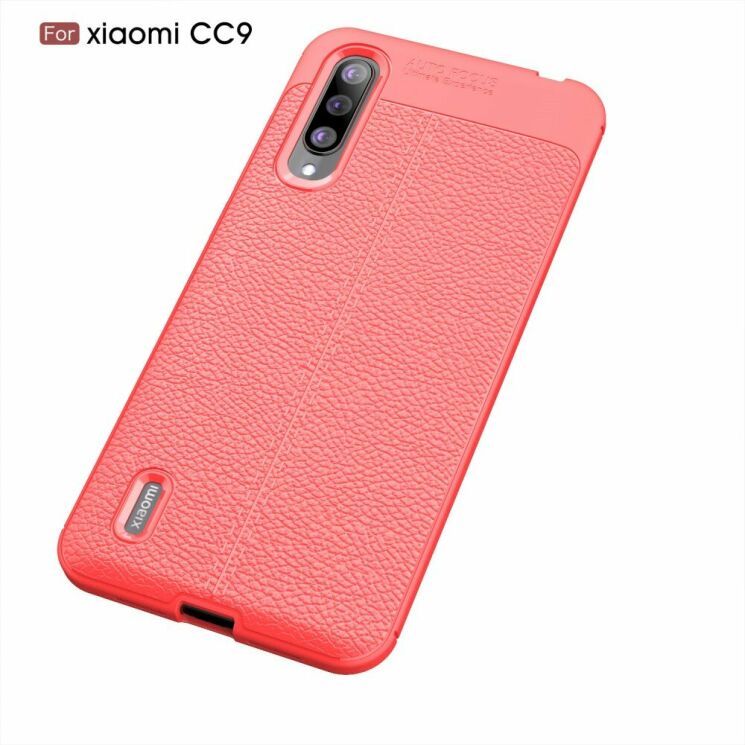 Защитный чехол Deexe Leather Cover для Xiaomi Mi CC9 / Mi 9 Lite - Red: фото 2 из 12