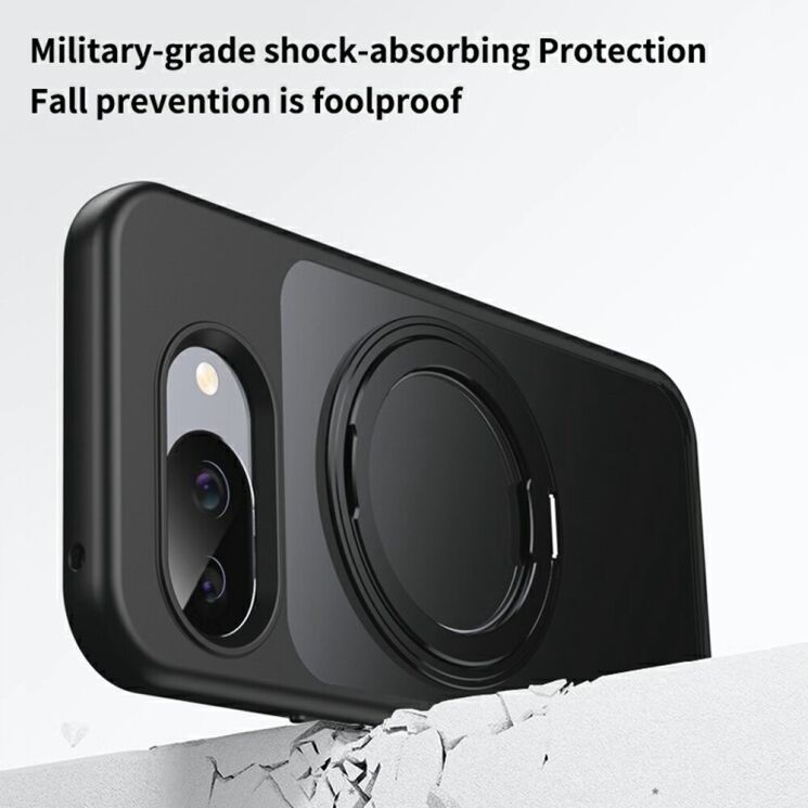 Защитный чехол Deexe Mag Stand для Google Pixel 10a - Black: фото 5 из 8