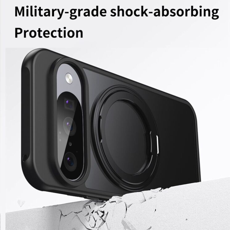 Защитный чехол Deexe Mag Stand для Google Pixel 11 / 11 Pro - Silver: фото 6 из 13