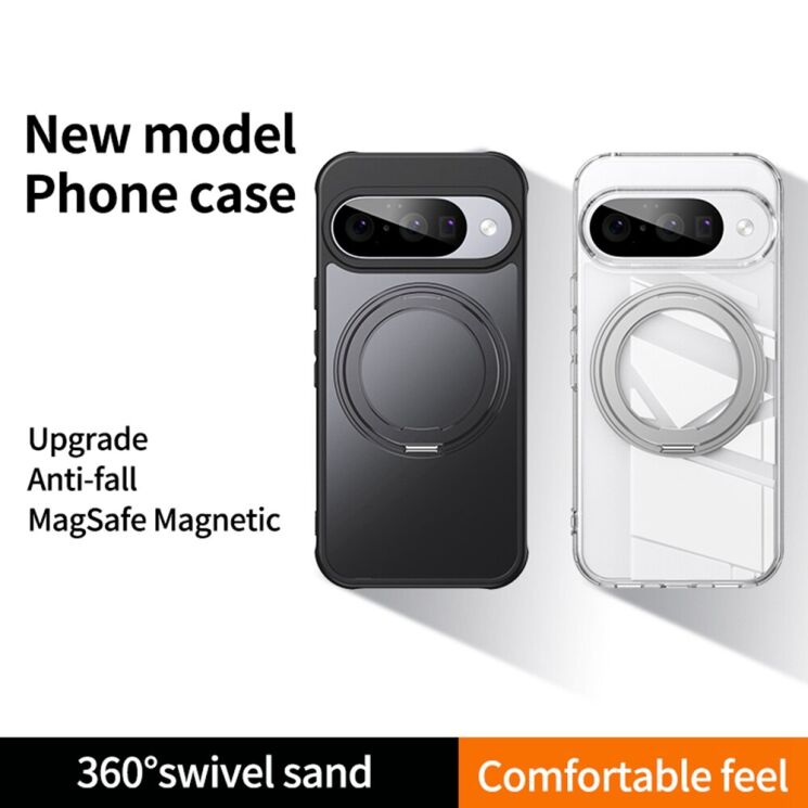 Защитный чехол Deexe Mag Stand для Google Pixel 11 / 11 Pro - Silver: фото 3 из 13
