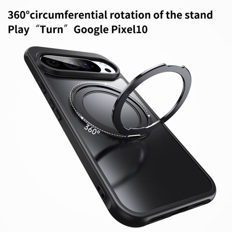 Защитный чехол Deexe Mag Stand для Google Pixel 11 / 11 Pro - Silver: фото 7 из 13