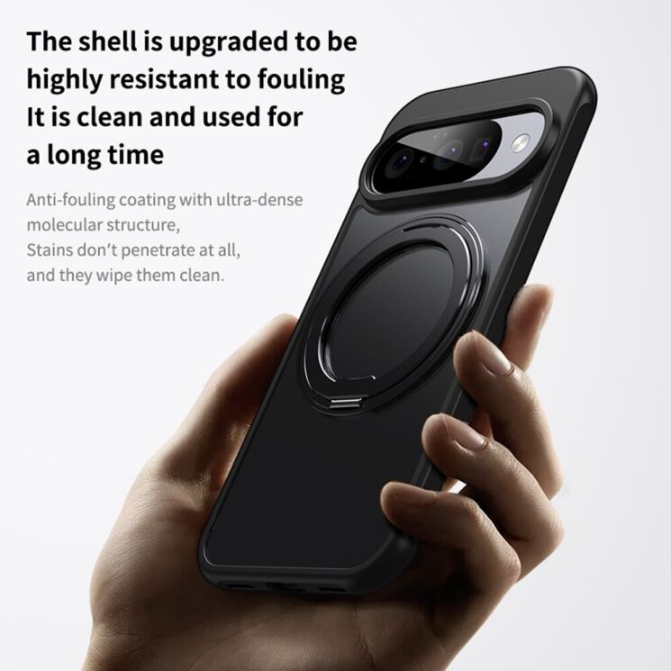 Защитный чехол Deexe Mag Stand для Google Pixel 11 / 11 Pro - Silver: фото 5 из 13