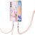 Защитный чехол Deexe Marble Case with Strap для Samsung Galaxy A24 (A245) - Rose Gold: фото 1 из 6
