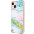Защитный чехол Deexe Marble Style для Apple iPhone 13 - Light Green (370812LG)