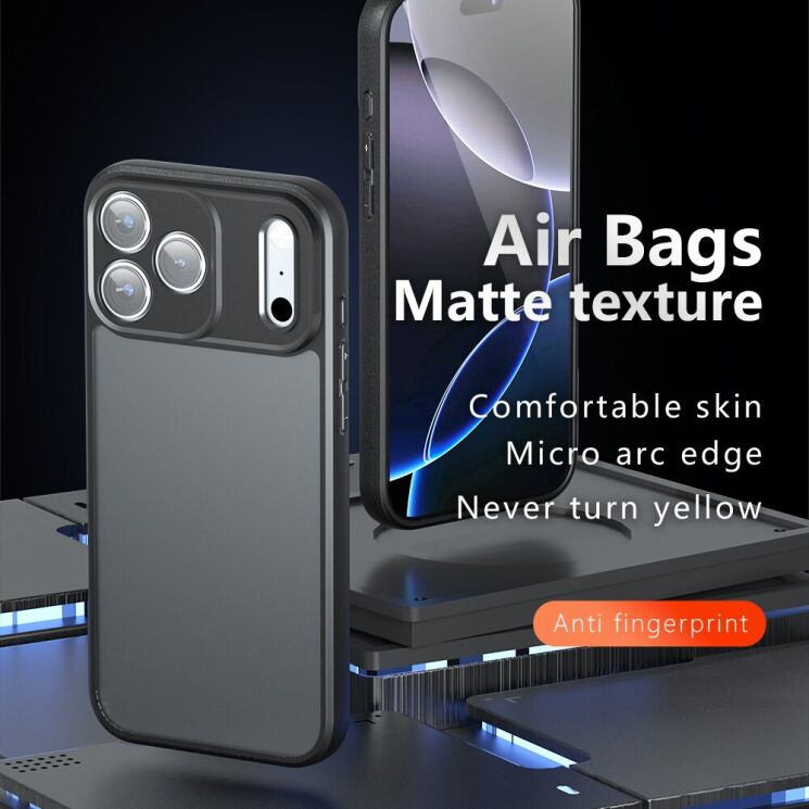 Захисний чохол Deexe Matte Skin для iPhone 18 Pro Max - Transparent / Black (423817H) Захисний чохол Deexe Matte Skin для iPhone 18 Pro Max - Transparent / Black: фото 3 з 11