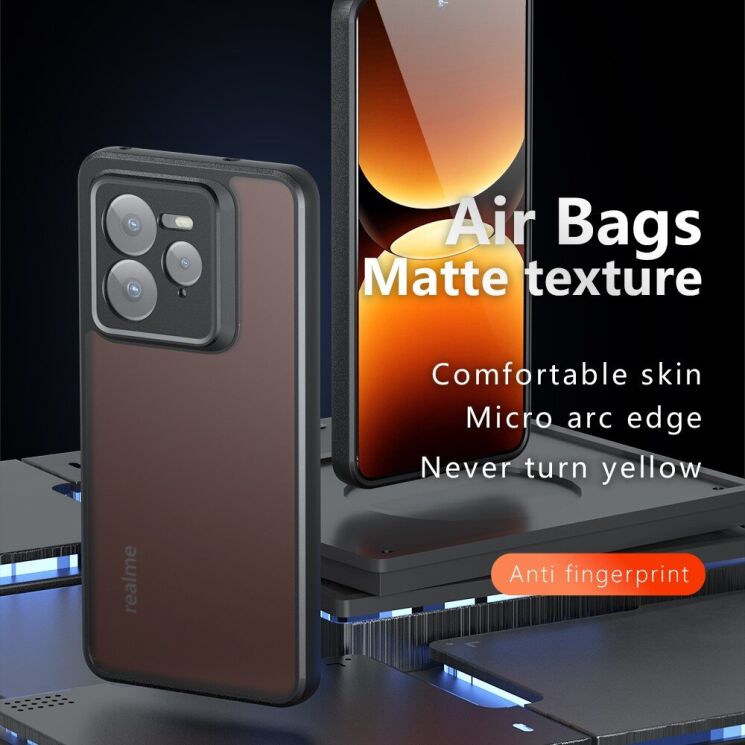 Защитный чехол Deexe Matte Skin для Realme GT 7 Pro - Black: фото 2 из 13