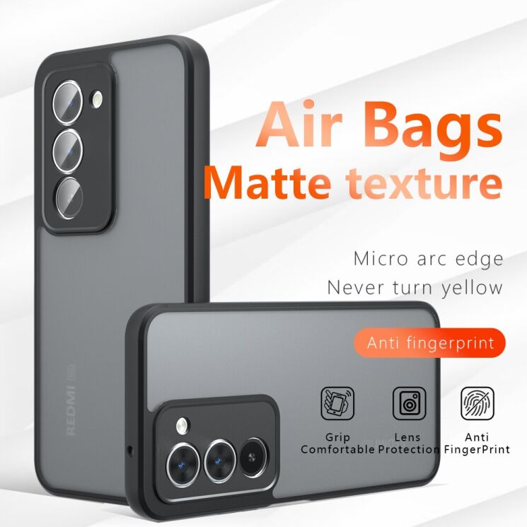 Защитный чехол Deexe Matte Skin для Xiaomi Redmi 15 - Black (390913B) Защитный чехол Deexe Matte Skin для Xiaomi Redmi 15 - Black: фото 6 из 14