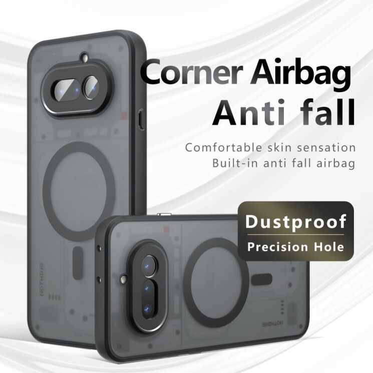 Захисний чохол Deexe Matte Skin with MagSafe для Nothing Phone (4a) - Black (411307B) Захисний чохол Deexe Matte Skin with MagSafe для Nothing Phone (4a) - Black: фото 2 з 10