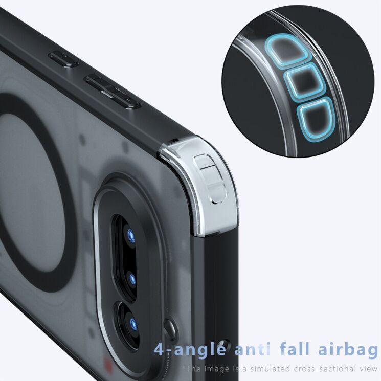 Захисний чохол Deexe Matte Skin with MagSafe для Nothing Phone (4a) - Black (411307B) Захисний чохол Deexe Matte Skin with MagSafe для Nothing Phone (4a) - Black: фото 4 з 10