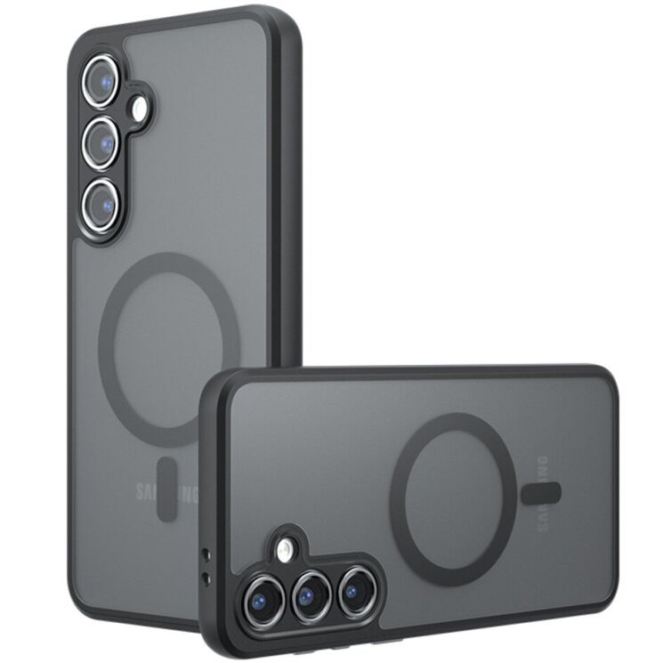 Защитный чехол Deexe Matte Skin with MagSafe для Samsung Galaxy S25 (S931) - Black: фото 1 из 10