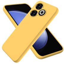 Защитный чехол Deexe Silicone Case для Infinix Smart 8 - Yellow: фото 1 из 8
