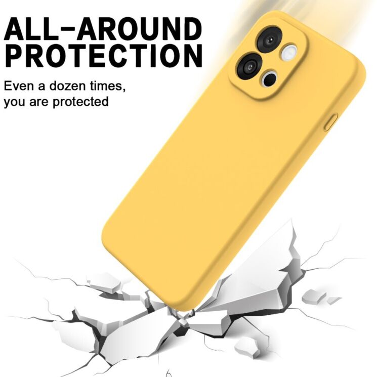 Защитный чехол Deexe Silicone Case для OnePlus 13T - Yellow: фото 5 из 9