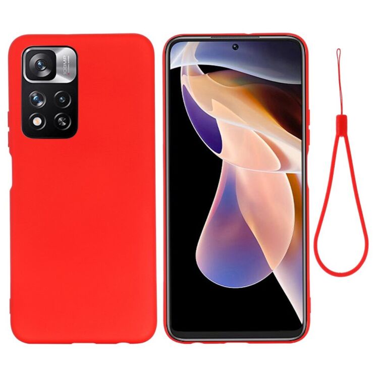 Силіконовий (TPU) чохол Deexe Silicone Case для Xiaomi Redmi Note 11 Pro (Chinese) / Note 11 Pro+ - Red: фото 2 з 9