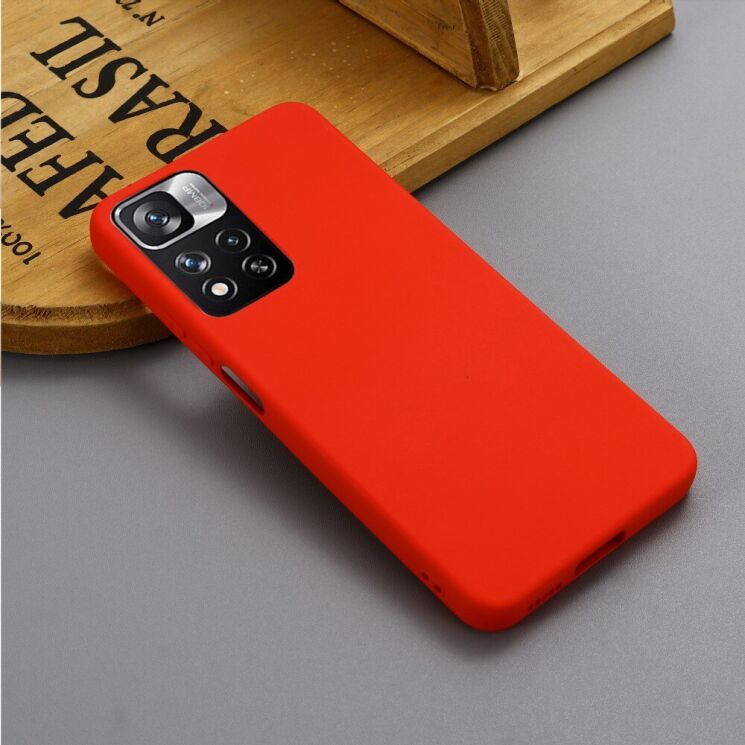 Силіконовий (TPU) чохол Deexe Silicone Case для Xiaomi Redmi Note 11 Pro (Chinese) / Note 11 Pro+ - Red: фото 5 з 9