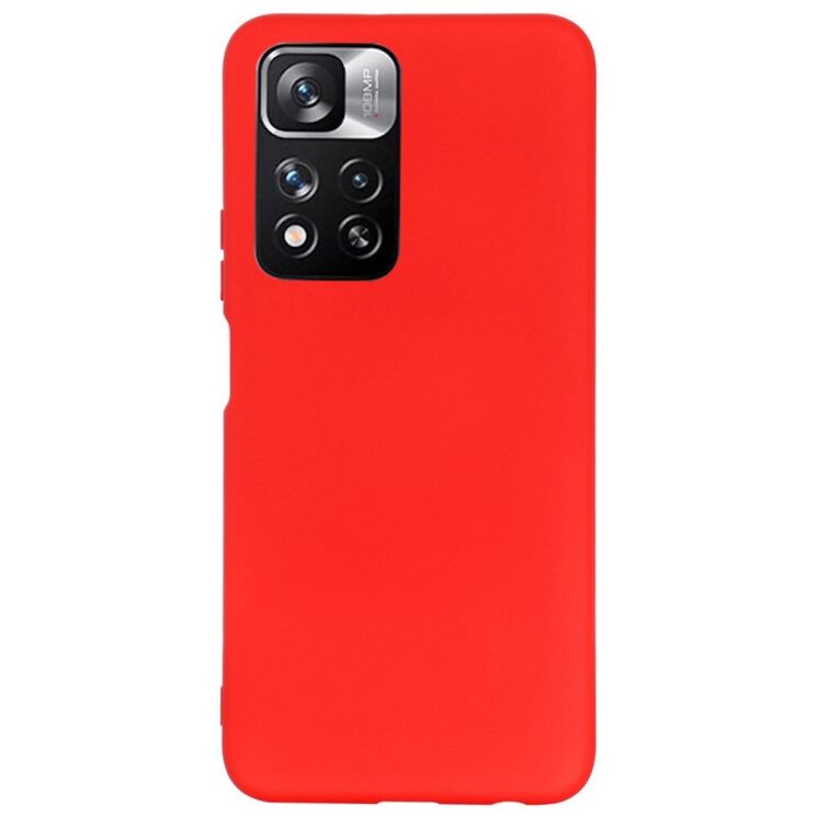 Силіконовий (TPU) чохол Deexe Silicone Case для Xiaomi Redmi Note 11 Pro (Chinese) / Note 11 Pro+ - Red: фото 4 з 9