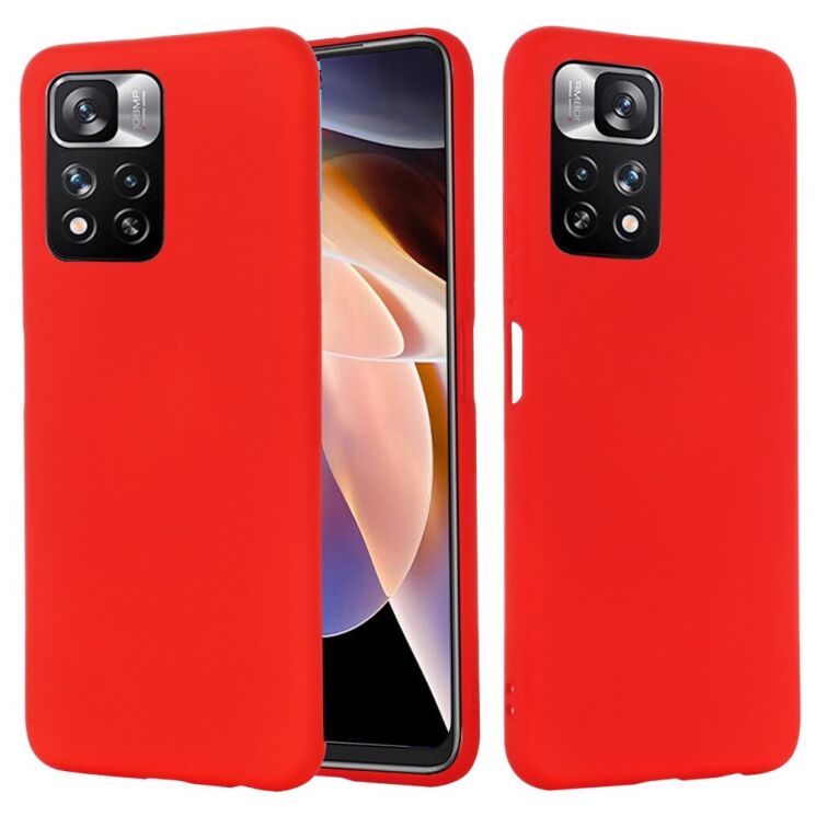 Силіконовий (TPU) чохол Deexe Silicone Case для Xiaomi Redmi Note 11 Pro (Chinese) / Note 11 Pro+ - Red: фото 1 з 9