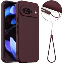 Защитный чехол Deexe Silicone Case with MagSafe для Google Pixel 9 - Wine Red: фото 1 из 9