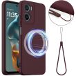 Захисний чохол Deexe Silicone Case with MagSafe для Motorola Moto G06 / G06 Power - Wine Red (401525WR)