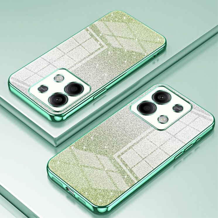 Защитный чехол Deexe Sparkles Cover для Xiaomi Redmi Note 13 5G - Green: фото 2 из 7