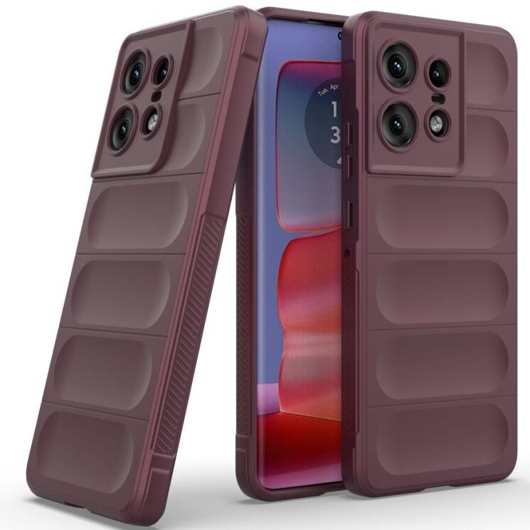 Защитный чехол Deexe Terra Case для Motorola Edge 50 Pro - Wine Red: фото 2 из 6