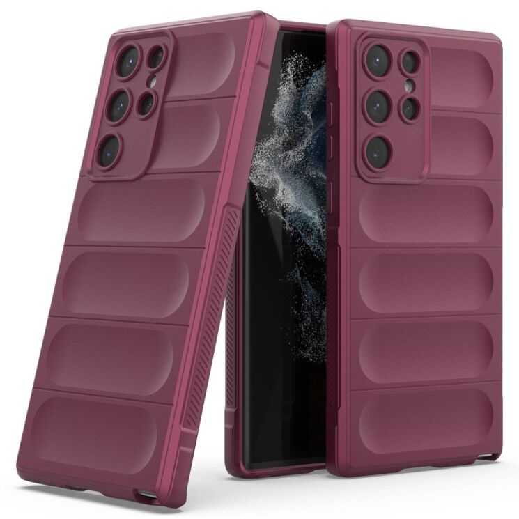 Защитный чехол Deexe Terra Case для Samsung Galaxy S22 Ultra (S908) - Wine Red: фото 4 из 7