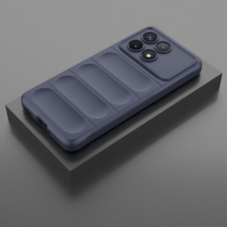 Защитный чехол Deexe Terra Case для Xiaomi Poco F6 Pro - Dark Blue: фото 2 из 5