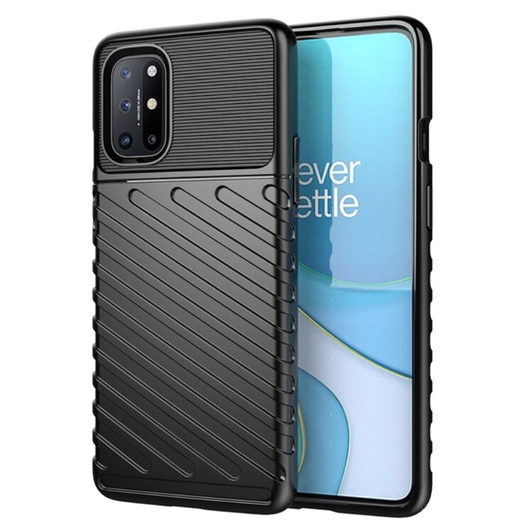 Защитный чехол Deexe Thunder Series для OnePlus 8T - Black: фото 1 из 3