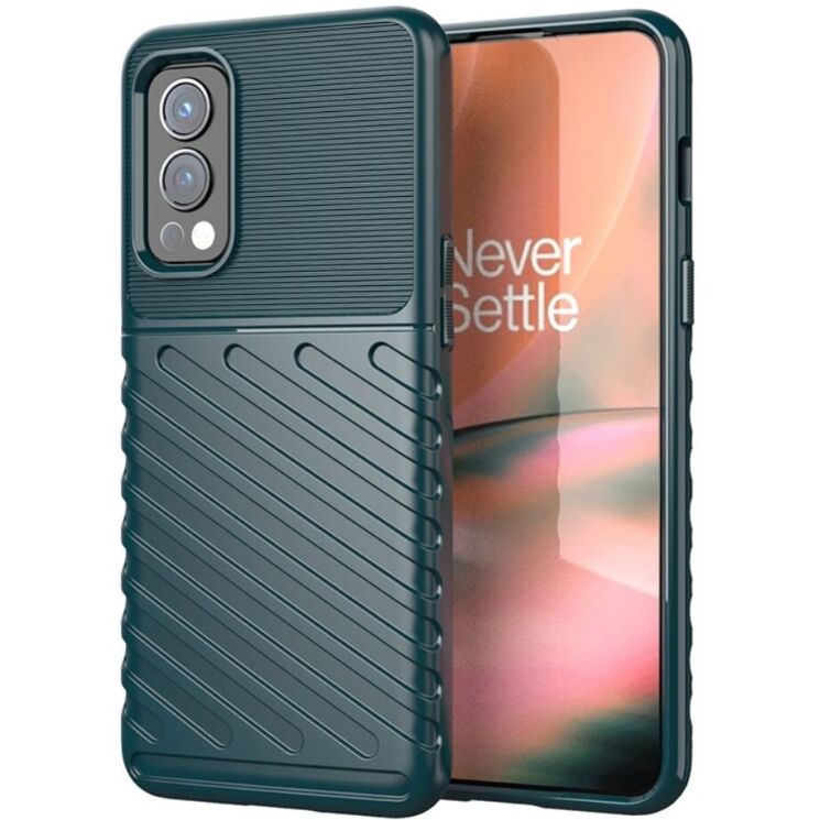 Защитный чехол Deexe Thunder Series для OnePlus Nord 2 - Green: фото 1 из 11
