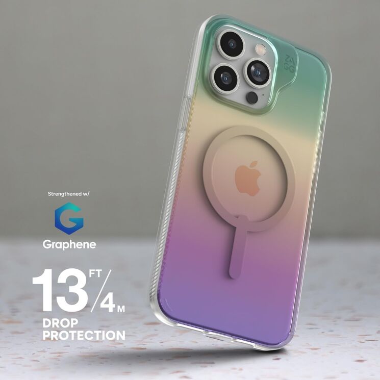 Захисний чохол Gear4 Milan Snap with Magsafe для Apple iPhone 15 Pro Max (702312346 / 702312659) - Iridescent: фото 17 з 19